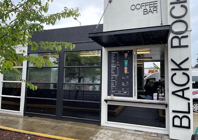 A Black Rock Coffee Shop featuring anti-graffiti film installed by OneWorld Window Tinting