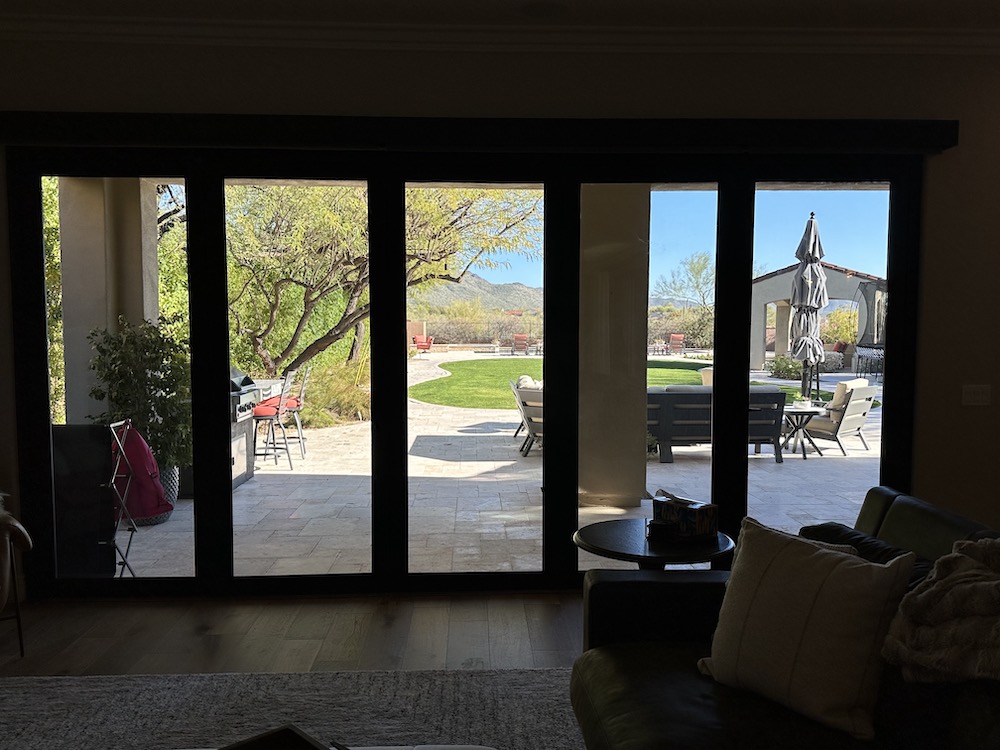 View of window film from the inside of the home